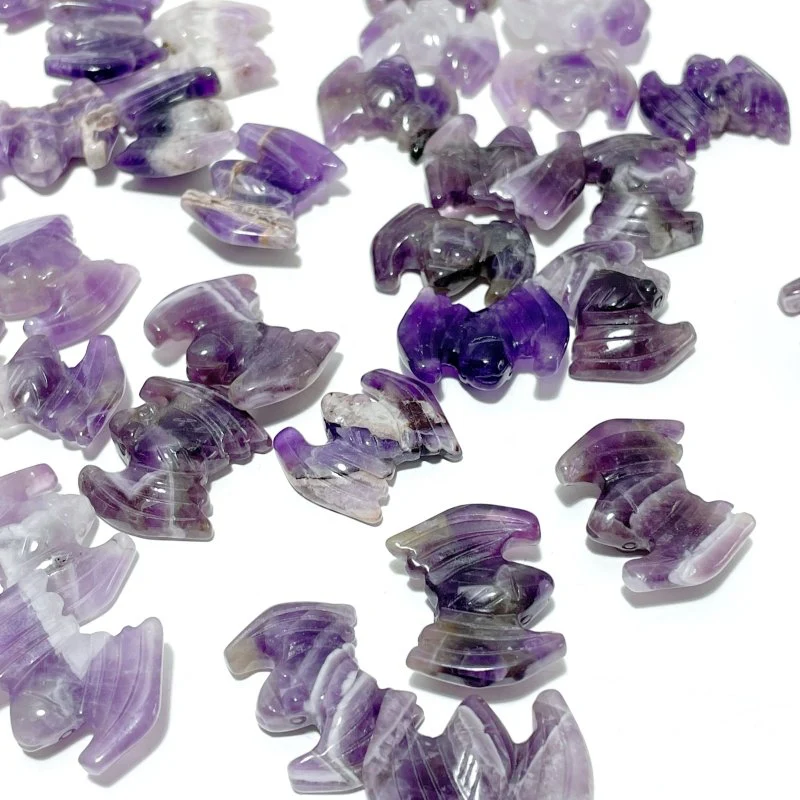 Halloween Mini Chevron Amethyst Bat Carving Wholesale - Image 2