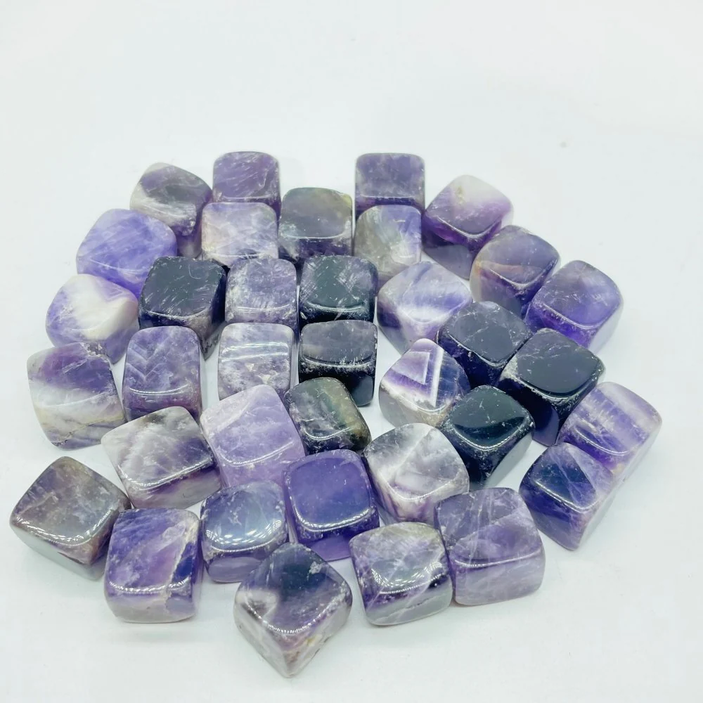 Mini Chevron Amethyst Cube Tumbled Wholesale - Image 3