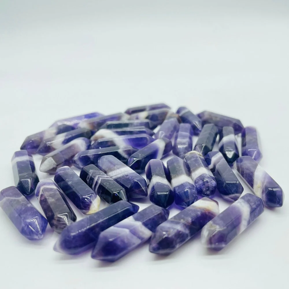 Mini Chevron Amethyst Double Point DIY Pendant Wholesale - Image 2
