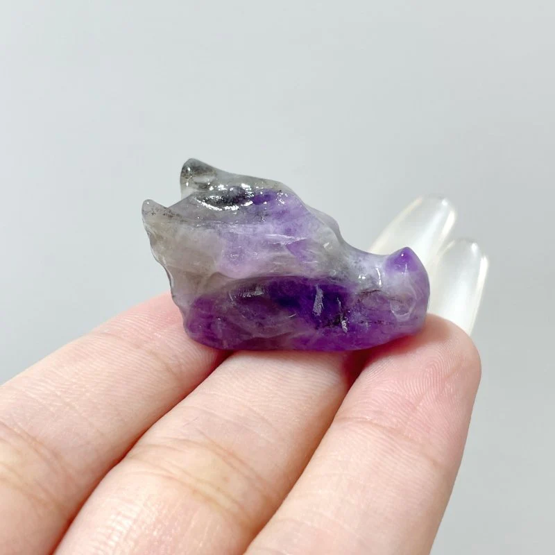 Mini Chevron Amethyst Dragon Head Carving Wholesale - Image 3