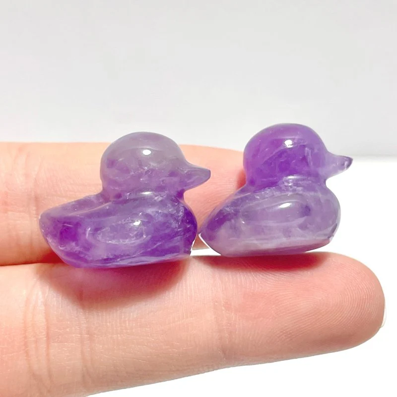 Mini Chevron Amethyst Duck Carving Wholesale - Image 3