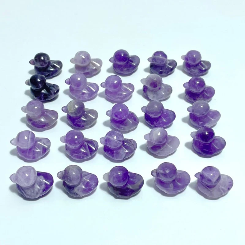 Mini Chevron Amethyst Duck Carving Wholesale - Image 6
