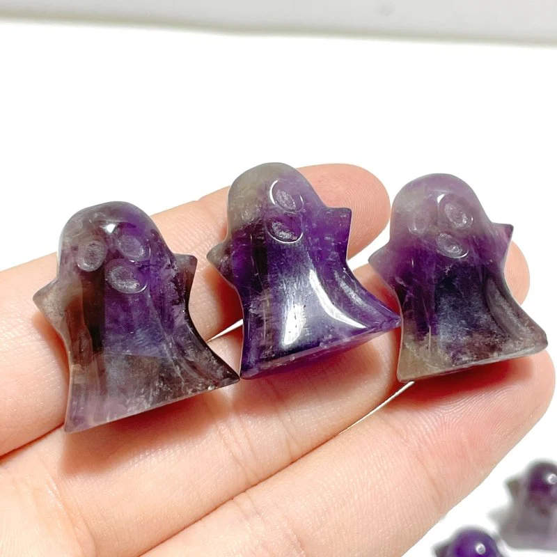 Mini Chevron Amethyst Ghost Halloween Carving Wholesale - Image 4