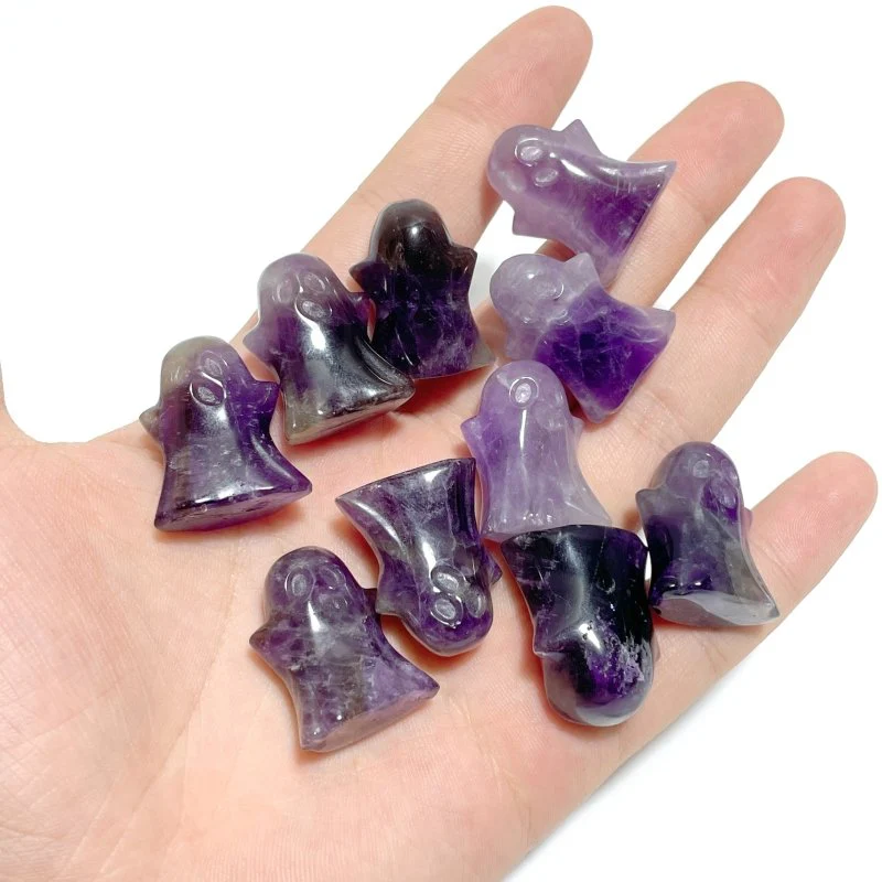 Mini Chevron Amethyst Ghost Halloween Carving Wholesale - Image 5