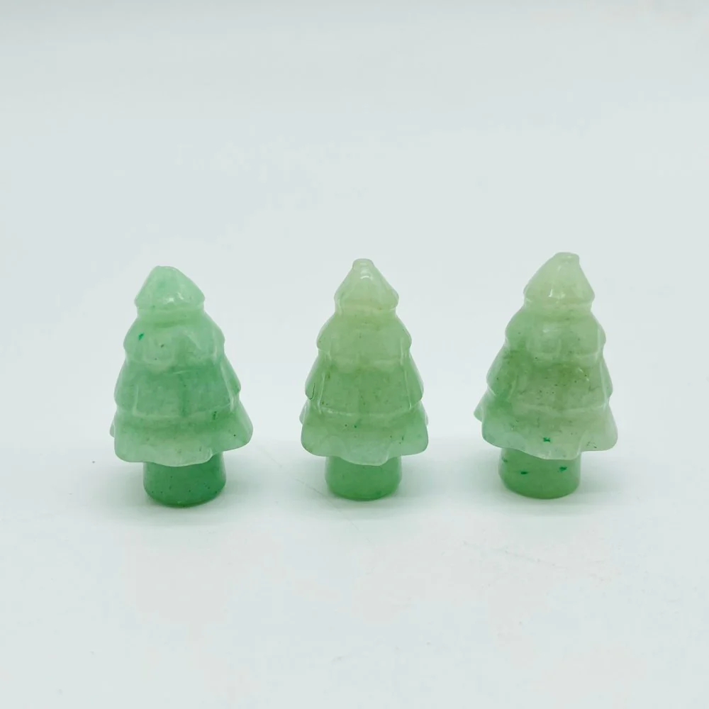 Mini Christmas Tree Carving Wholesale Green Aventurine Lepidolite - Image 5