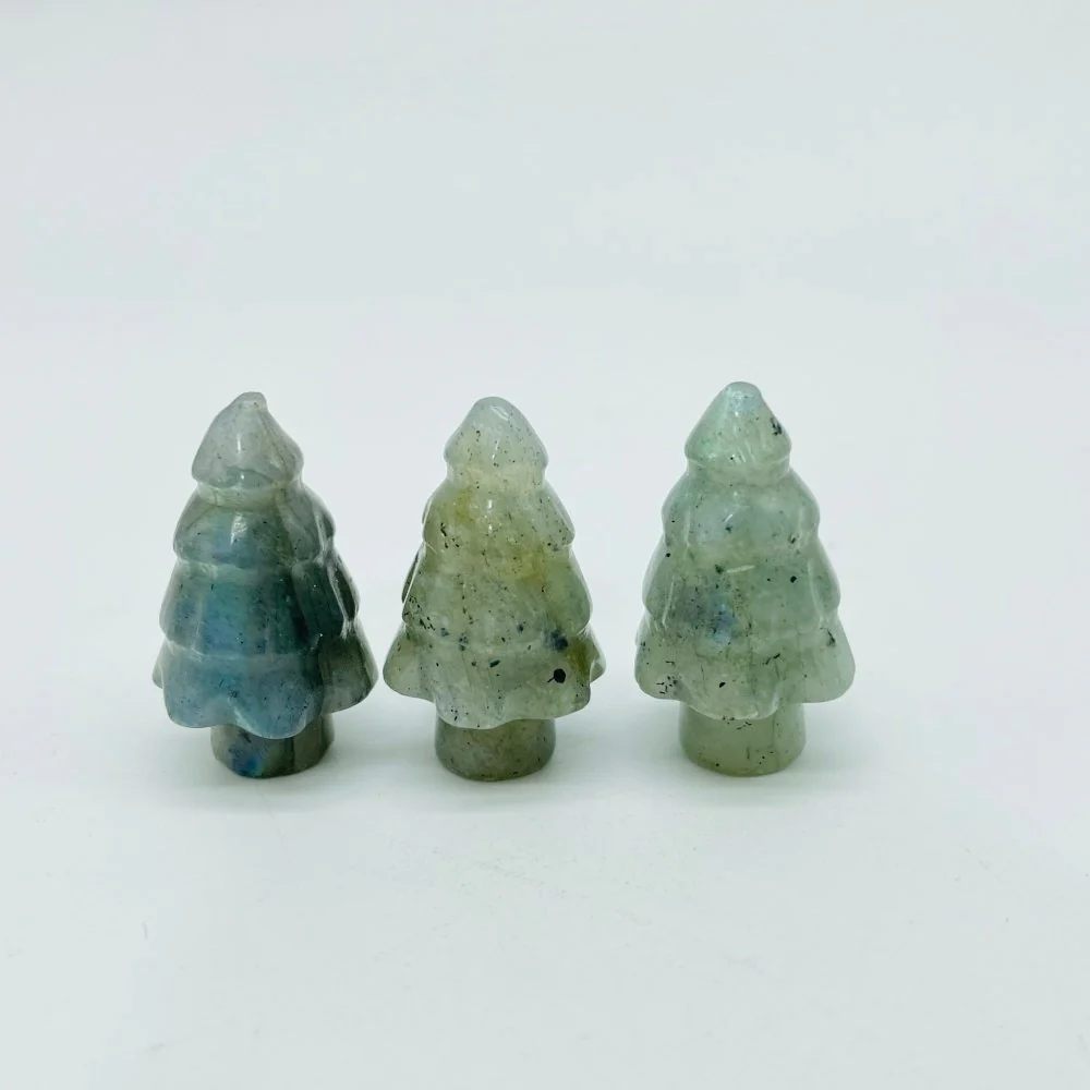 Mini Christmas Tree Carving Wholesale Green Aventurine Lepidolite - Image 6