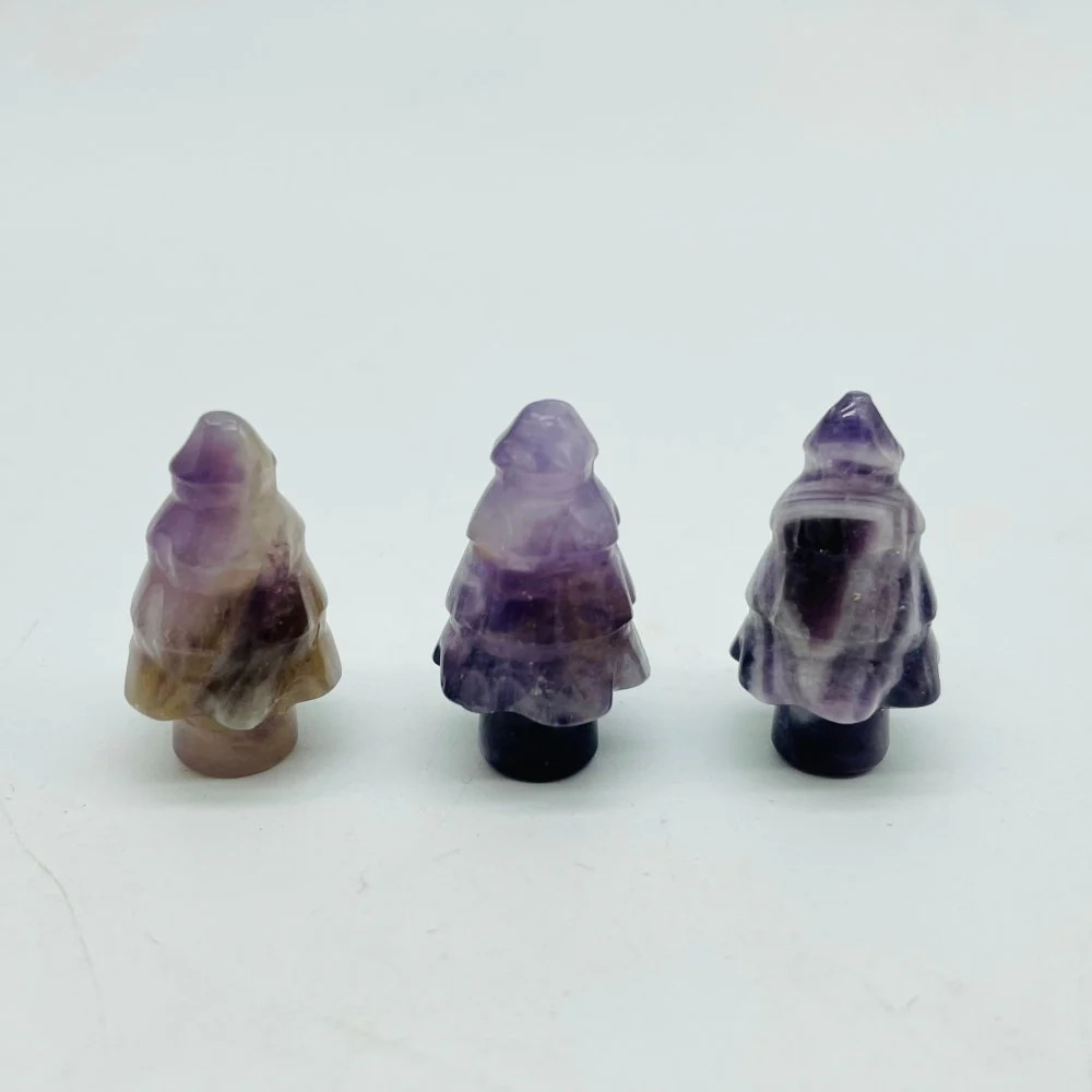 Mini Christmas Tree Carving Wholesale Green Aventurine Lepidolite - Image 8