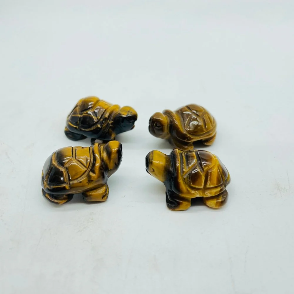 6Types Mini Tortoise turtle Moss Agate&Caribbean Chevron Amethyst Carving Animals Wholesale - Image 6