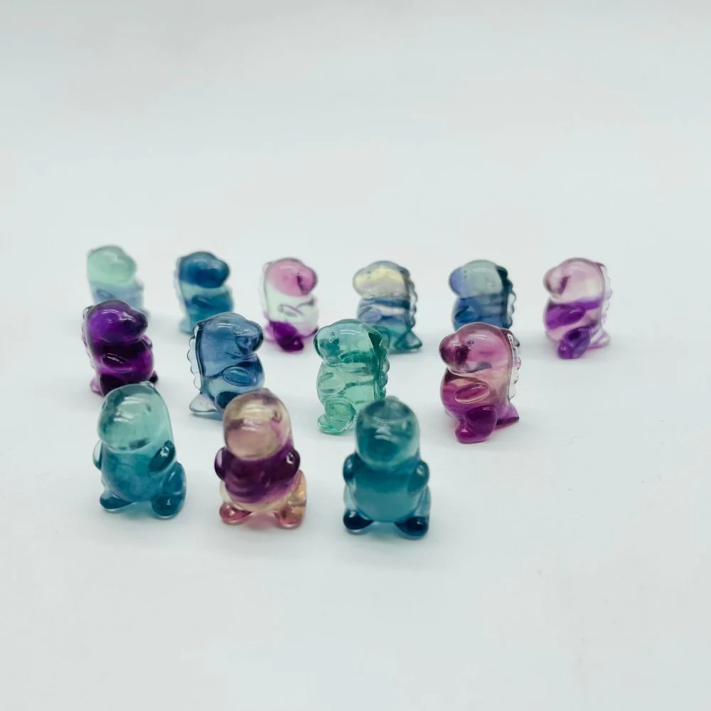 Mini Cute Fluorite Baby Dinosaur Carving Wholesale - Image 3