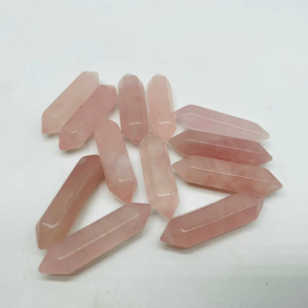 4Types Mini Double Point DIY Amethyst&Rose Quartz Red Jasper Wholesale - Image 4