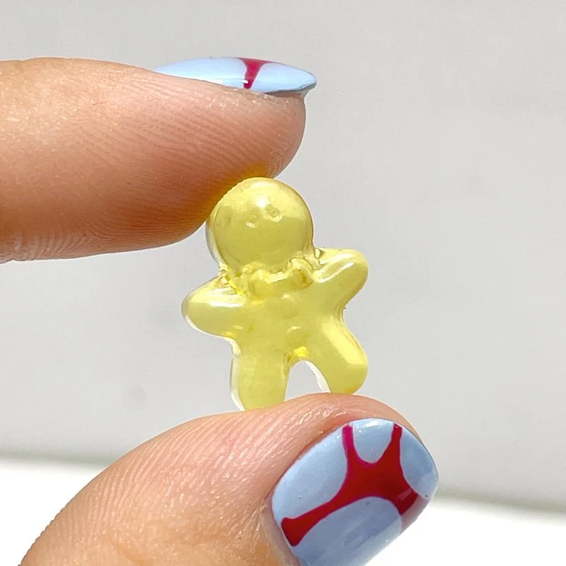Mini Fluorite Gingerbread Man Carving Wholesale - Image 2