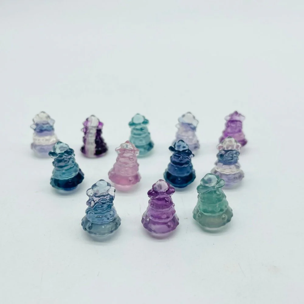 Mini Fluorite Christmas Tree Carving Crystals Wholesale - Image 4