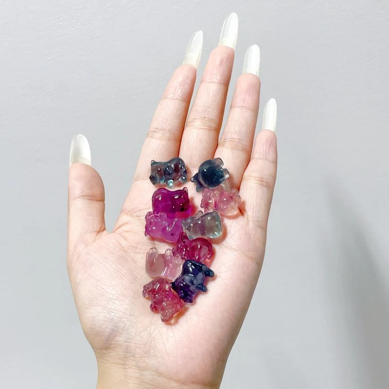 Mini Fluorite Hippopotamus Carving Wholesale - Image 4