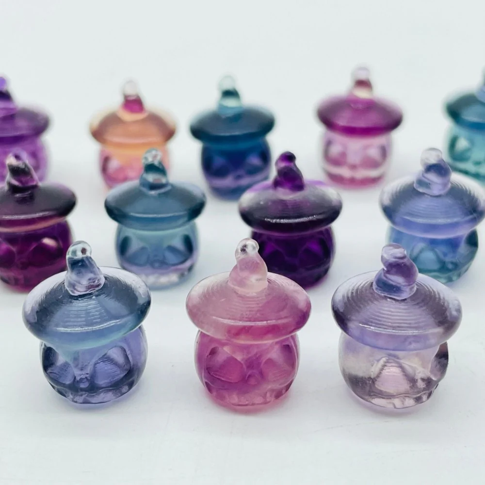 Mini Fluorite Pumpkin Wizard Carving Wholesale - Image 2