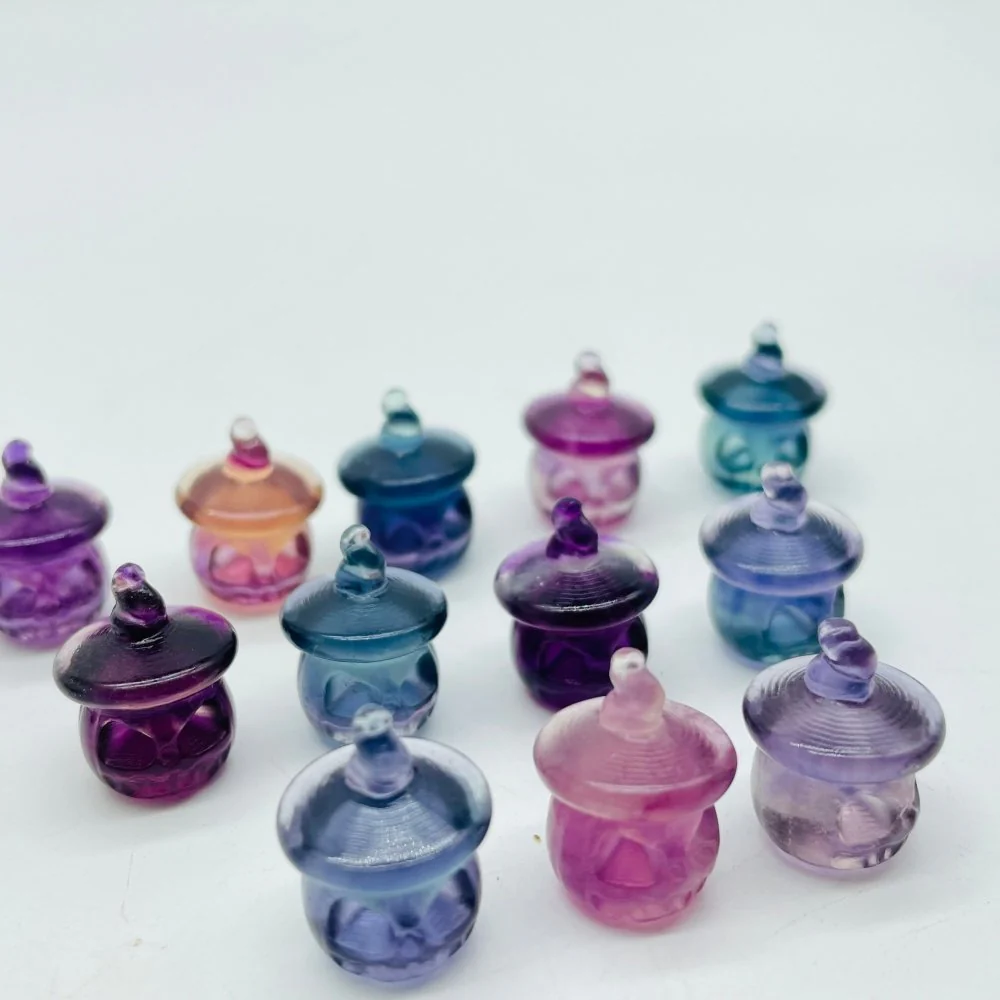 Mini Fluorite Pumpkin Wizard Carving Wholesale - Image 4