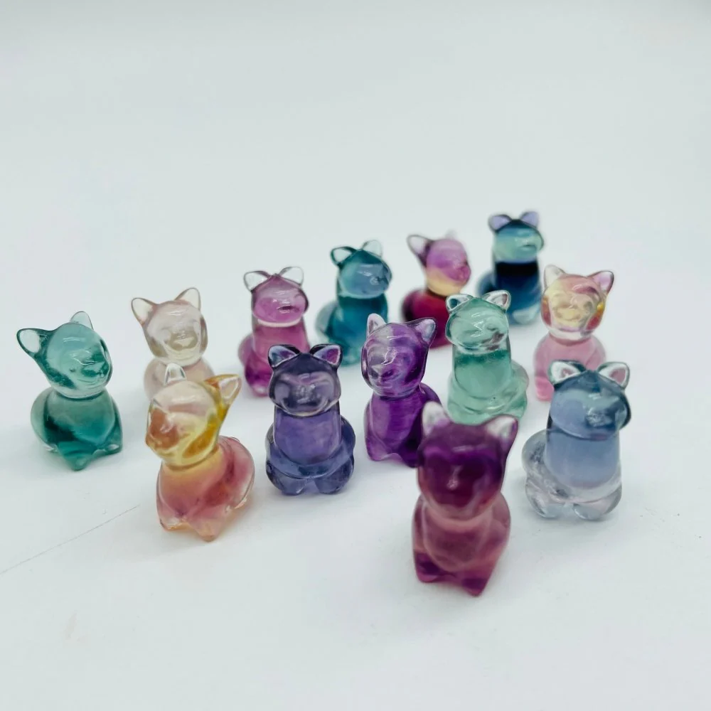 Mini Colorful Fluorite Sheep Carving Wholesale - Image 5