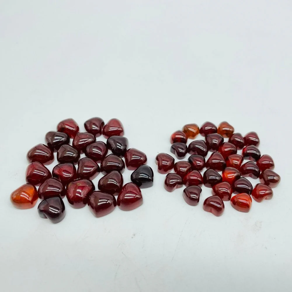 Mini Garnet Heart High Quality Transparent Garnet DIY Pendant Wholesale - Image 3