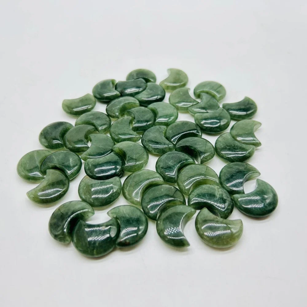 Mini Green Rutile Moon DIY Pendant Wholesale - Image 2