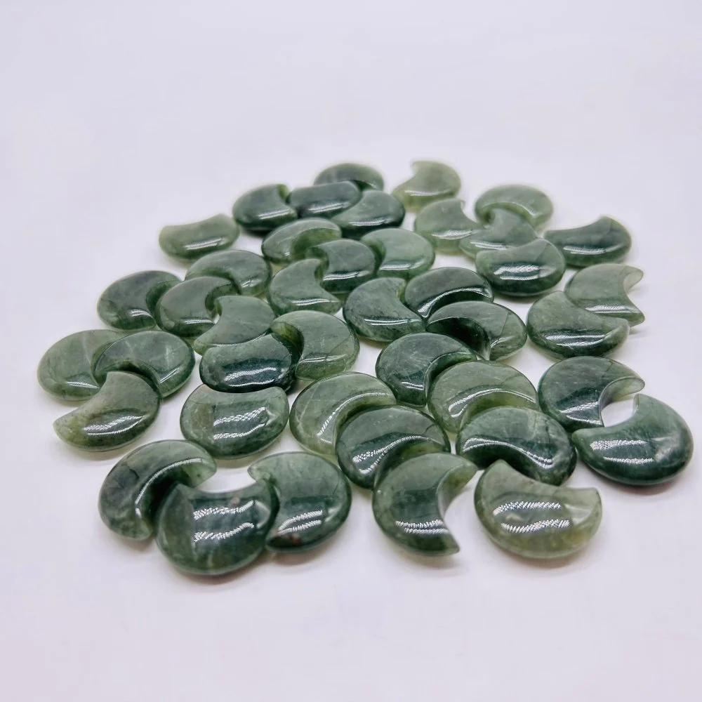 Mini Green Rutile Moon DIY Pendant Wholesale - Image 3