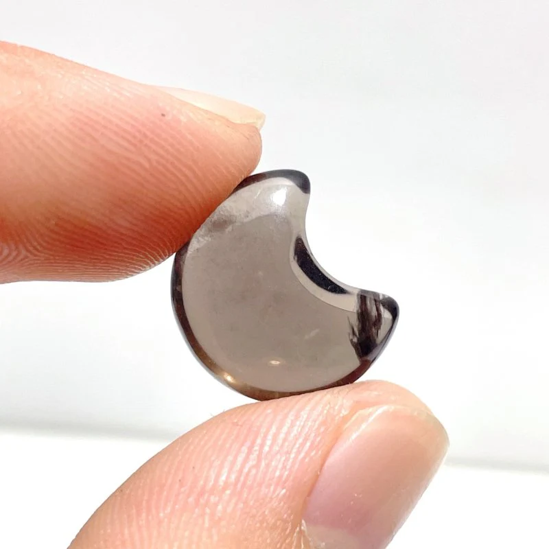 Mini Ice Obsidian Moon DIY Pendant Wholesale Black Lace Obsidian - Image 2