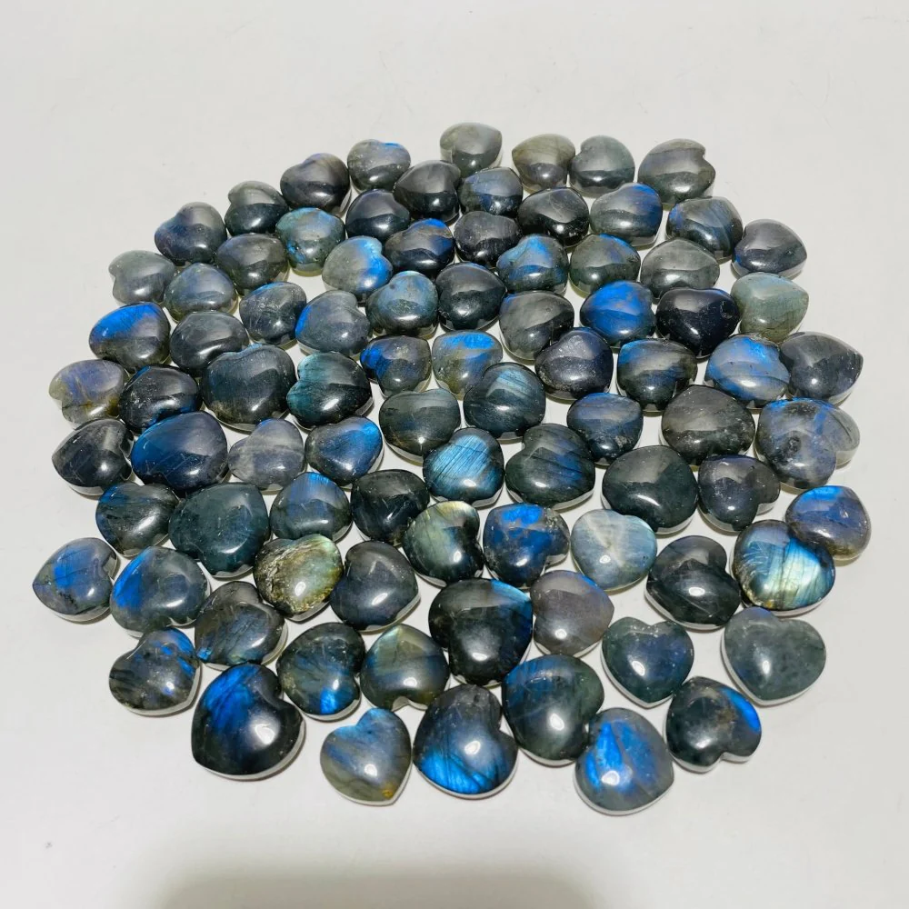86 Pieces High Quality Mini Labradorite Heart DIY Pendant - Image 3