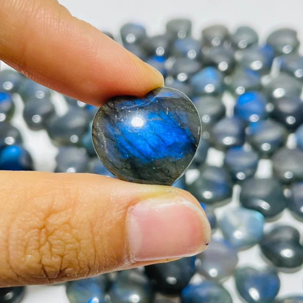86 Pieces High Quality Mini Labradorite Heart DIY Pendant - Image 5