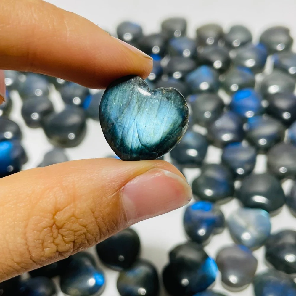 86 Pieces High Quality Mini Labradorite Heart DIY Pendant - Image 7