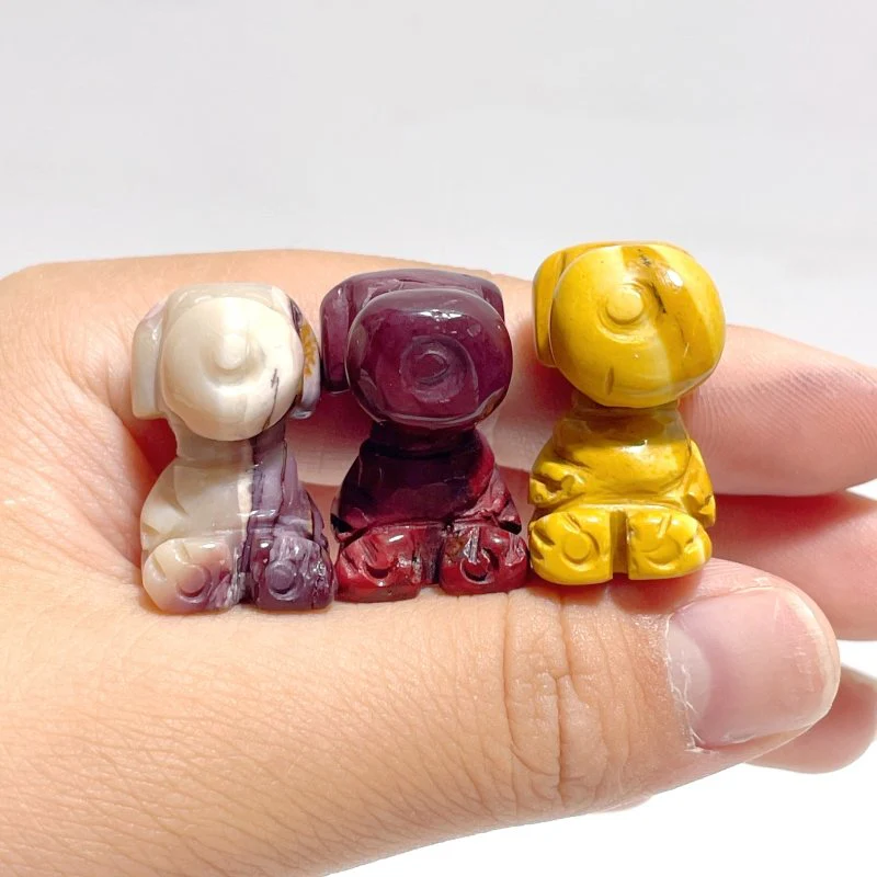Mini Mookaite Snoopy Dog Carving Wholesale - Image 7
