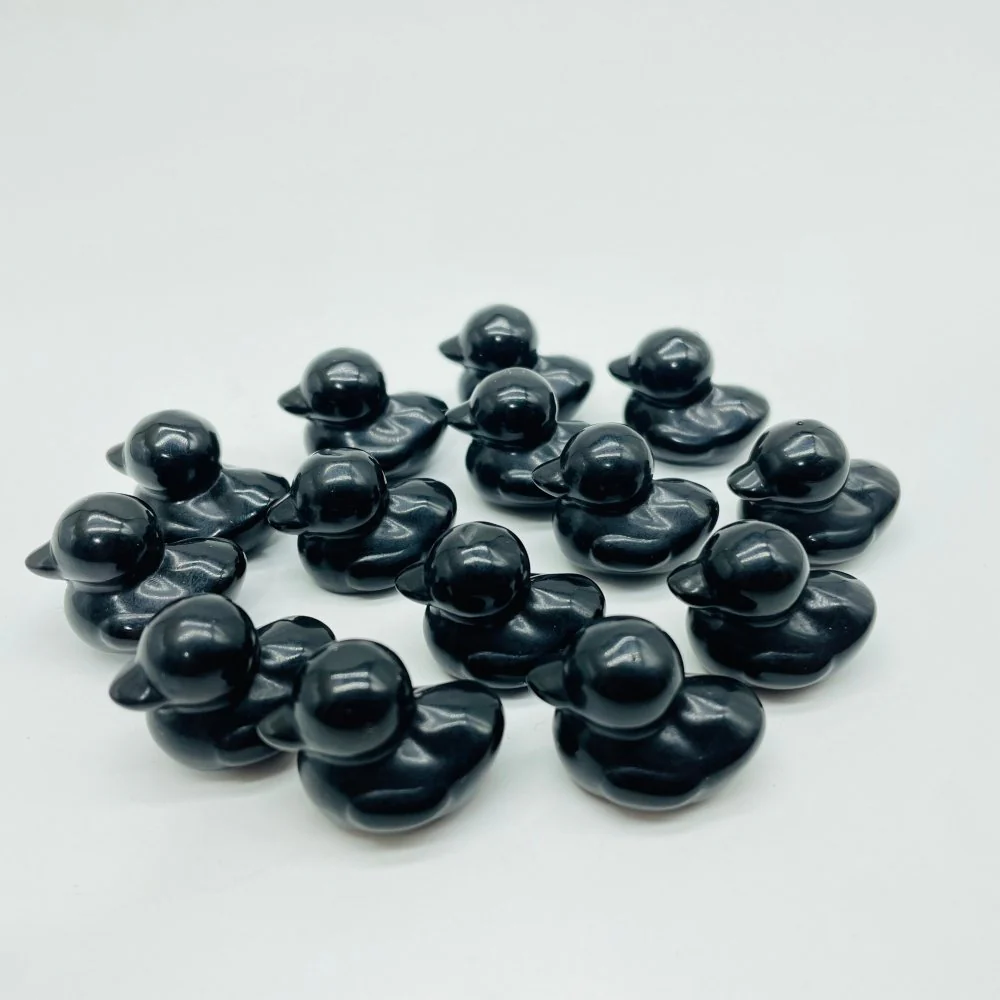 Mini Obsidian Duck Carving Wholesale - Image 3