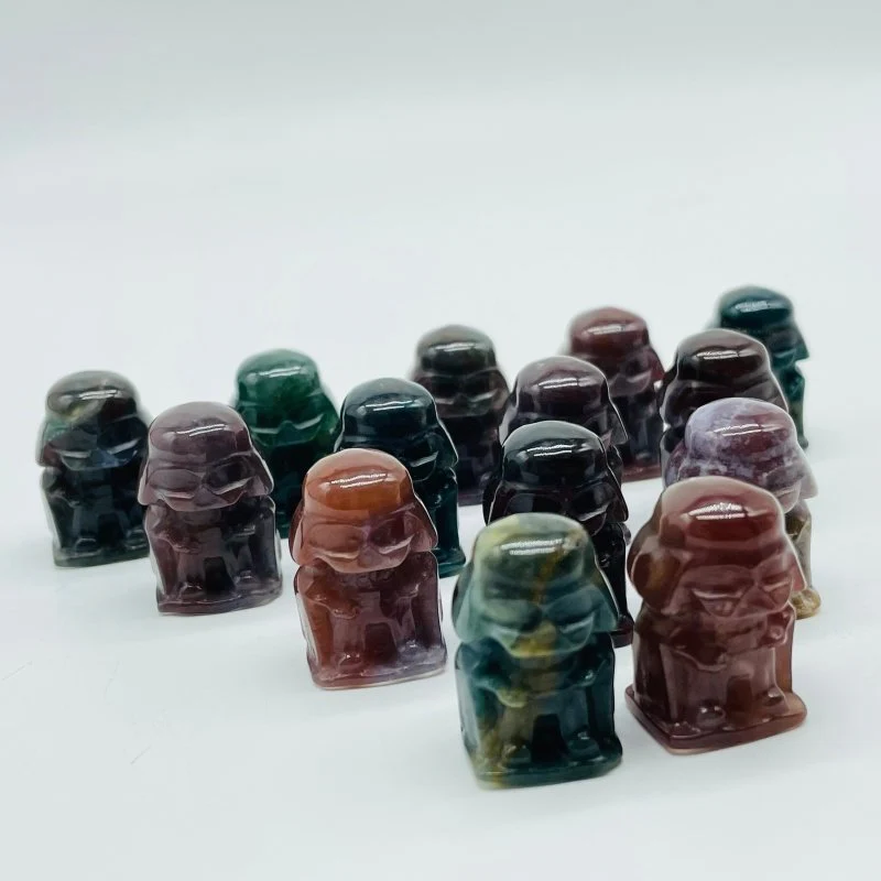Mini Ocean Jasper Darth Vader Carving Wholesale - Image 3
