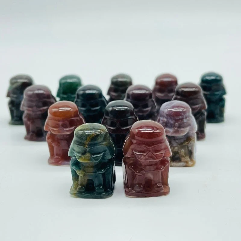 Mini Ocean Jasper Darth Vader Carving Wholesale - Image 4
