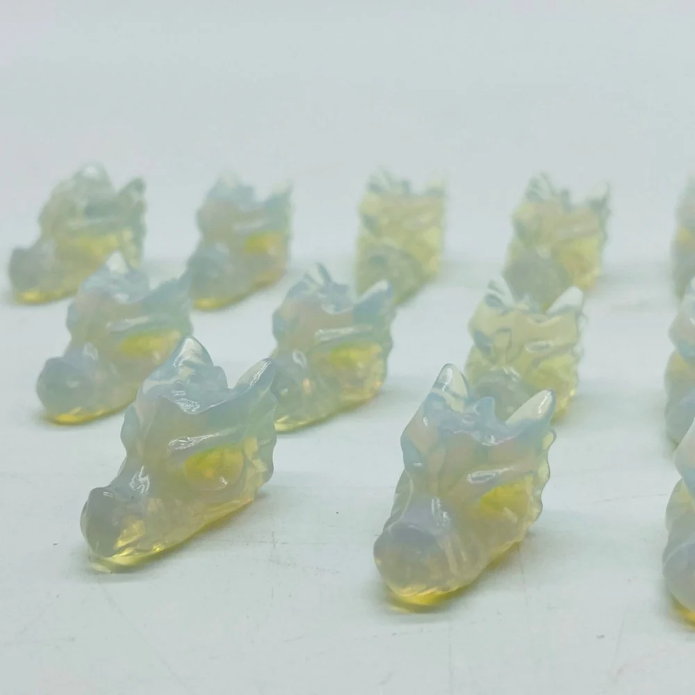 Mini Opalite Dragon Head Carving Wholesale - Image 5