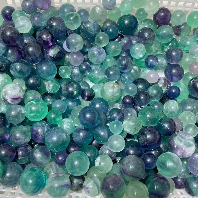 Small Purple Green Colorful Fluorite Sphere Wholesale Closeout - Image 8