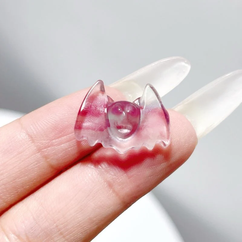 Mini Rainbow Fluorite Bat Carving Wholesale - Image 3