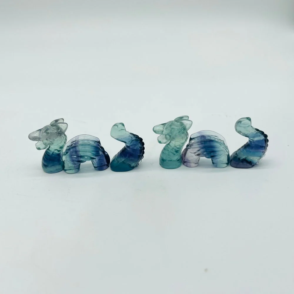 Mini Rainbow Fluorite Carving Combination Dragon Wholesale - Image 3