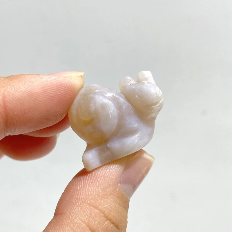 Mini Sakura Flower Agate Snail Carving Wholesale - Image 3