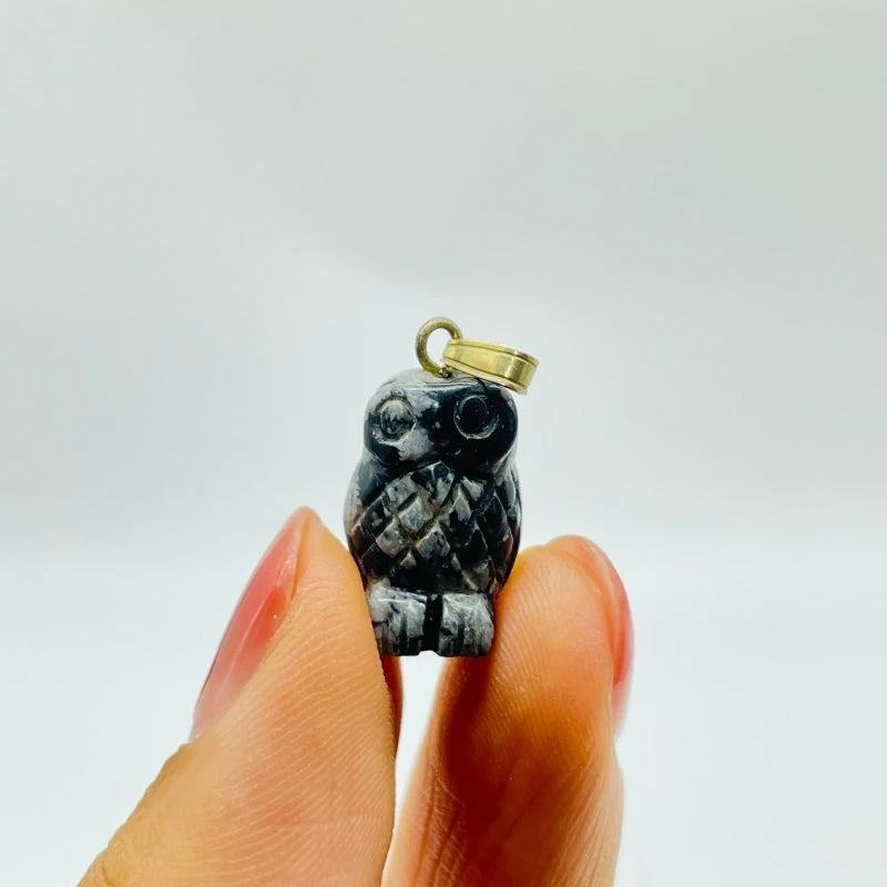Mini Snowflake Obsidian Owl Pendant Wholesale - Image 4