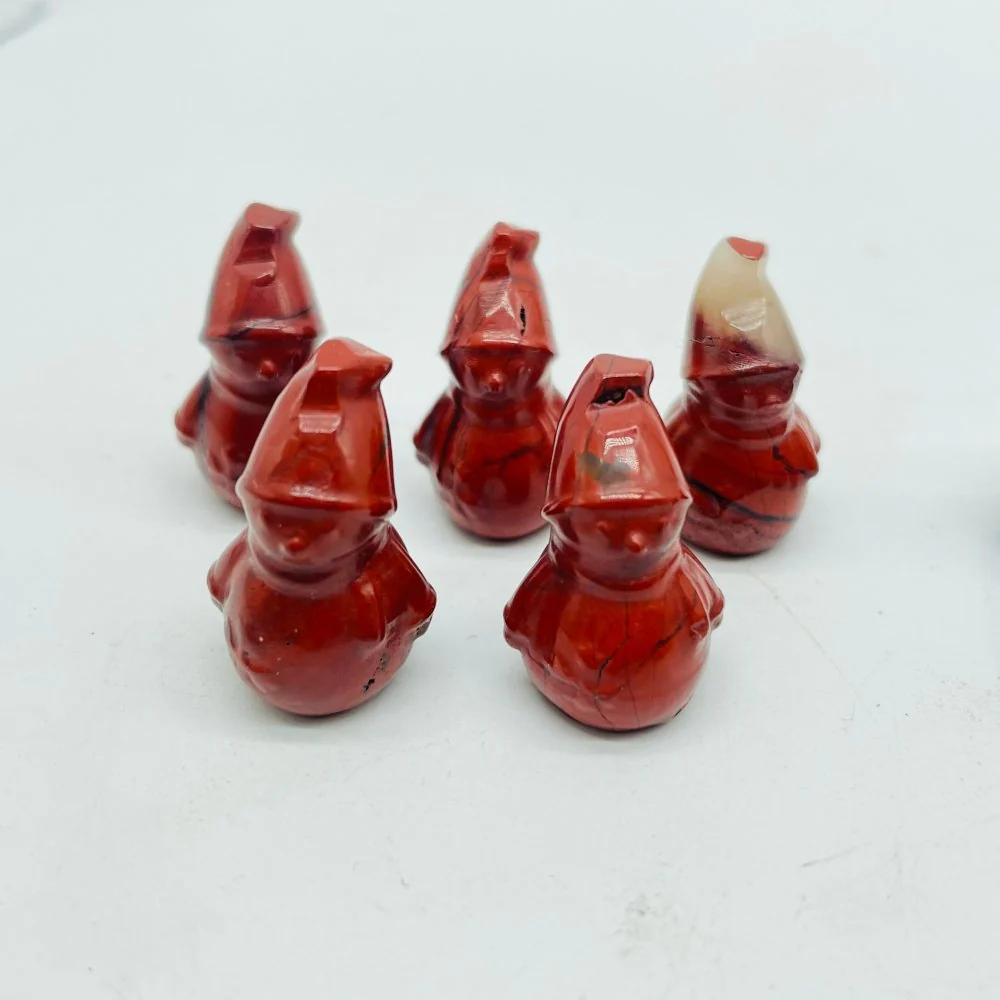Mini Snowman Carving Wholesale Red Jasper Lapis Lazuli - Image 4