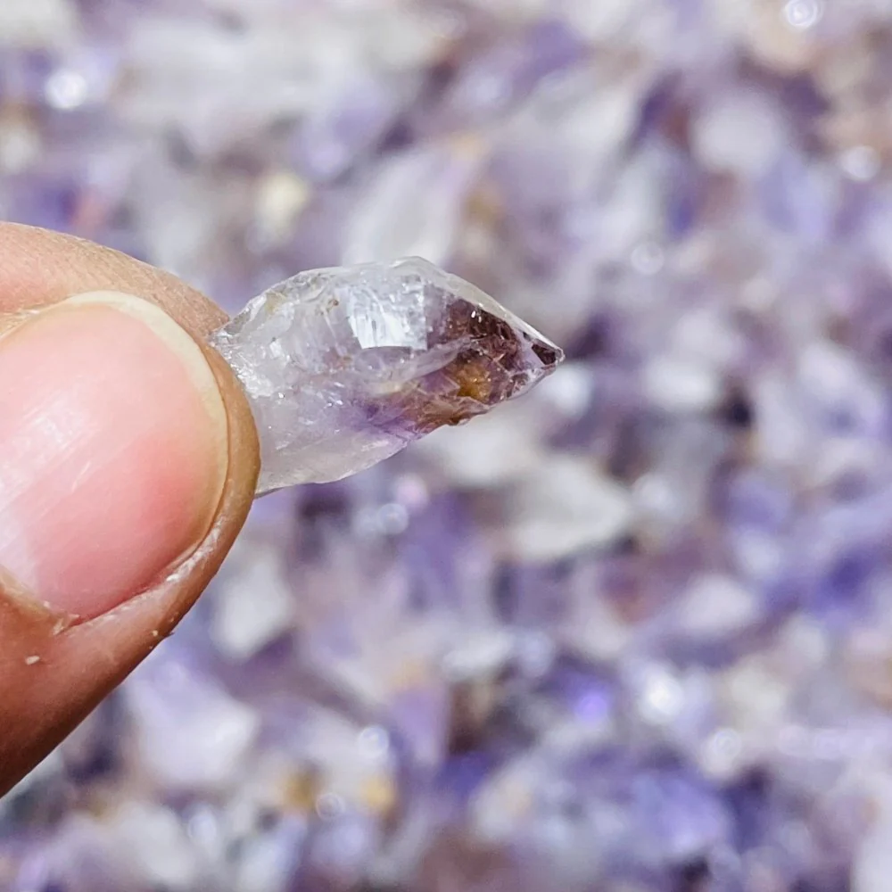 Mini Raw Super7 Amethyst Cacoxenite Crystal Wholesale - Image 2