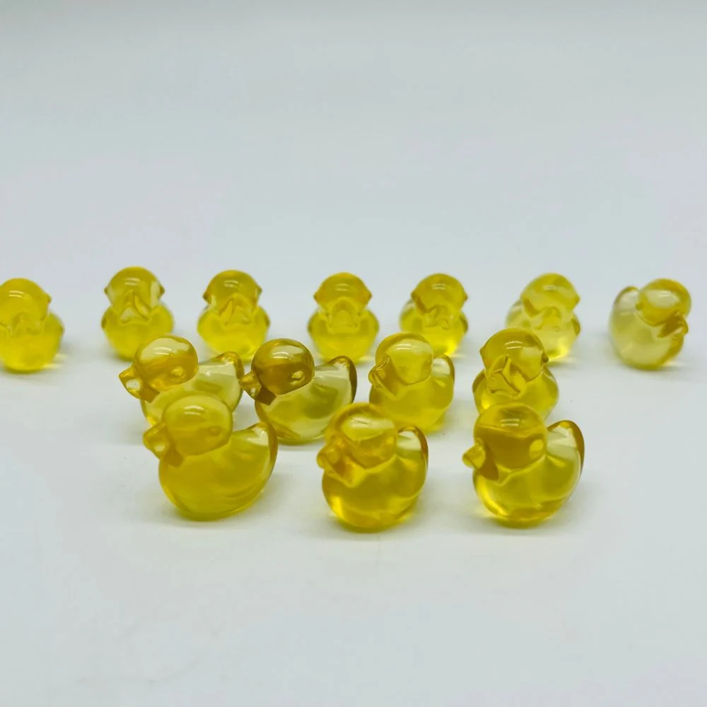 Mini Yellow Fluorite Duck Carving Wholesale - Image 3