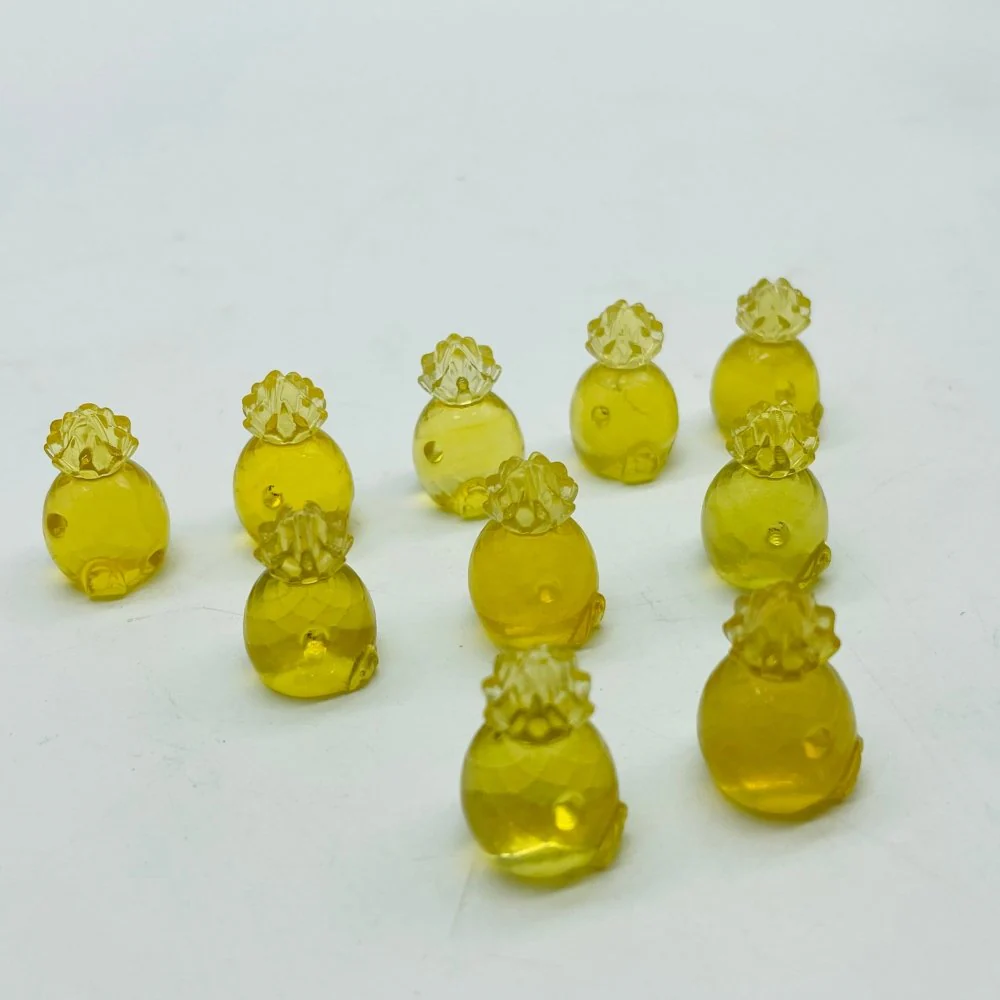 Mini Yellow Fluorite Pineapple House Carving Wholesale - Image 2