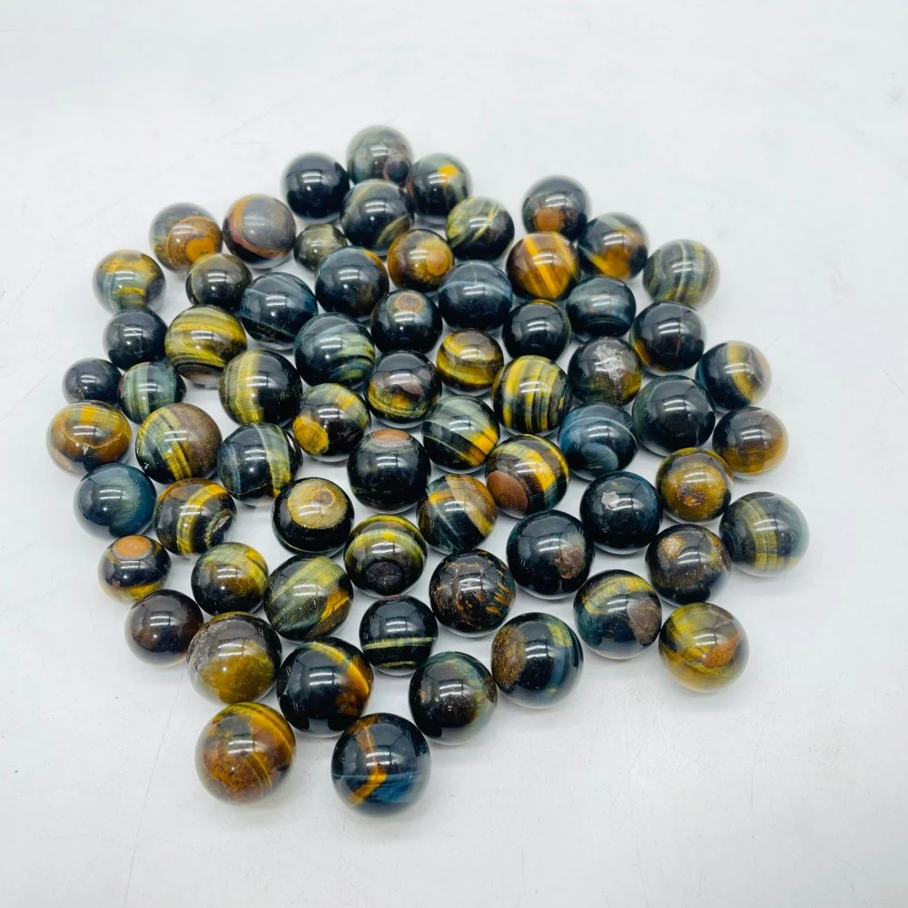 Mini Yellow Mixed Blue Tiger Eye Spheres Ball Wholesale - Image 6