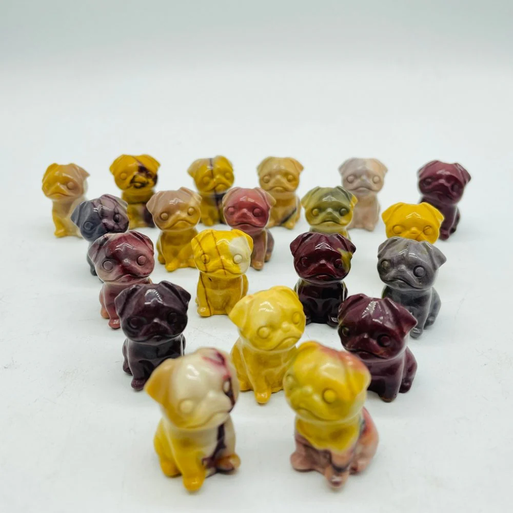 Natural Mookaite Pug Dog Carving Wholesale - Image 2