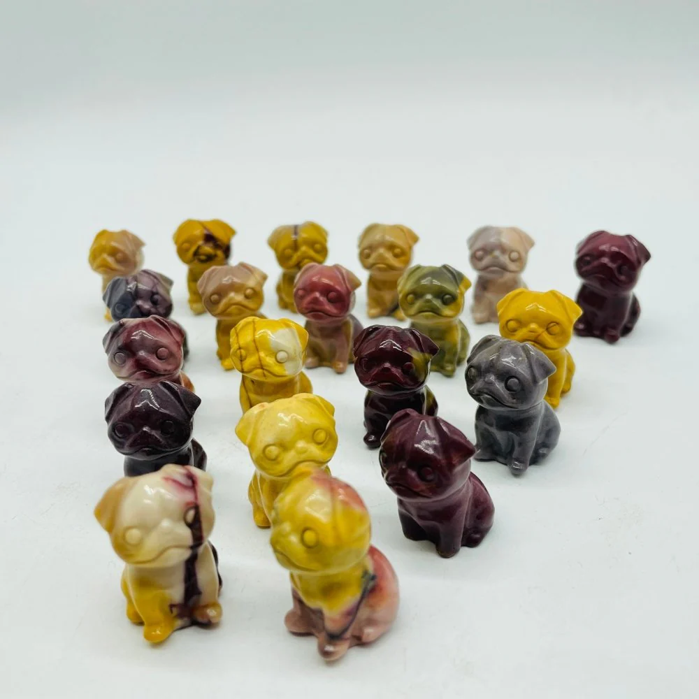 Natural Mookaite Pug Dog Carving Wholesale - Image 3