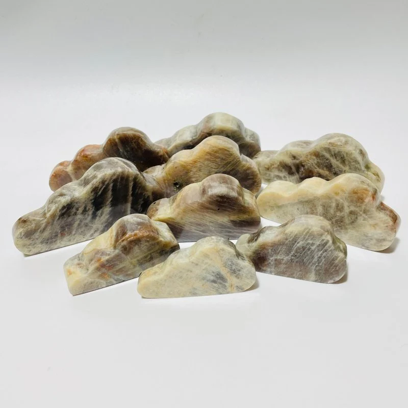 Moonstone Mixed Sunstone Cloud Carving Wholesale - Image 2