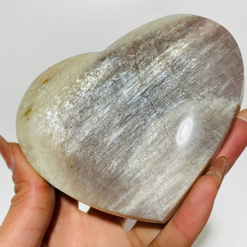 14 Pieces Large Moonstone Mixed Sunstone Heart - Image 6