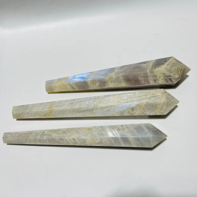 Natural Moonstone Scepter Point Magic Wand Wholesale - Image 5
