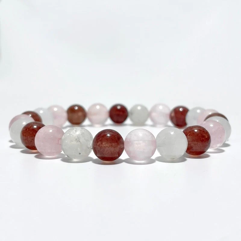 Moonstone Strawberry Quartz Rose Quartz Mixed Bracelet Wholesale