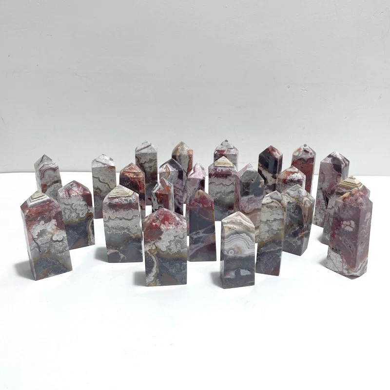 25 Pieces Morocco Agate Four-sided Tower Point