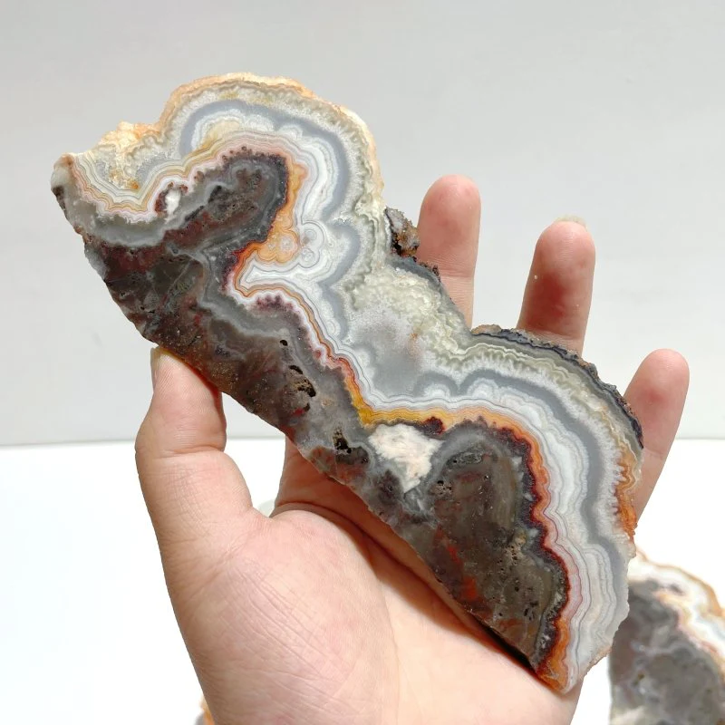 6 Pieces Beautiful Morocco Agate Cloud Shape Polished Slab - Image 4